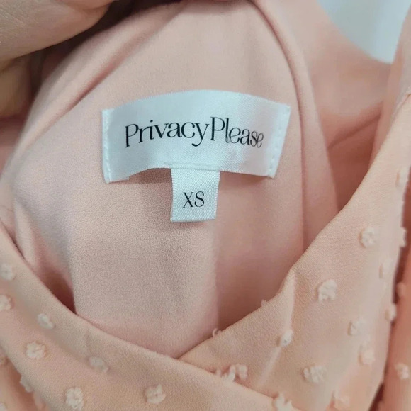 NWT Revolve Privacy Please Rasika Gown in Blush Pink Dotted Texture Xsmall - Picture 6 of 7